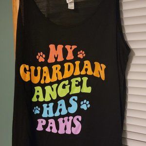 My Guardian Angel Has Paws Slouchy Tank